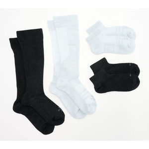 4 Pack Tommie Copper 4 Pack Compression Ankle and OTC Socks Basic - Large